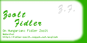 zsolt fidler business card